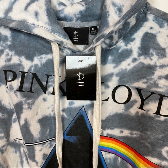 Pink Floyd NWT Tie Dyed Cropped Hoodie M/L - Picture 3 of 7